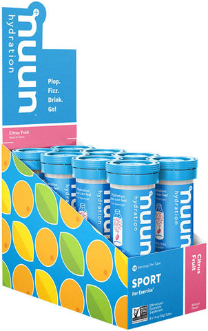 Nuun Sport Hydration Tablets: Citrus Fruit, Box of 8 Tubes