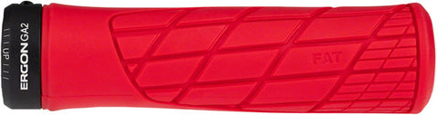 Ergon GA2 Fat Grips - Risky Red, Lock-On
