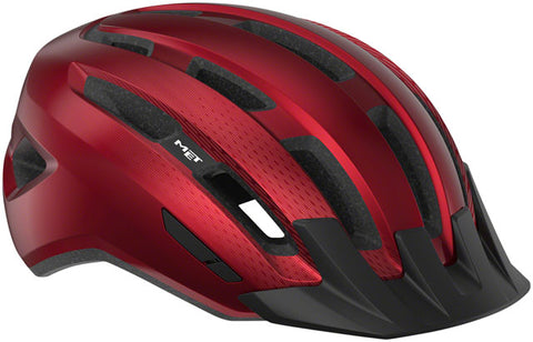 MET Downtown MIPS Helmet - Red, Glossy, Small/Medium