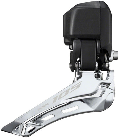 Shimano 105 FD-R7150 Di2 Front Derailleur - 2x, For 2x12-Speed, Braze-On, Down-Swing, Black