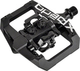 Xpedo GFX Pedals - Dual Sided Clipless with Platform, Aluminum, 9/16", Black