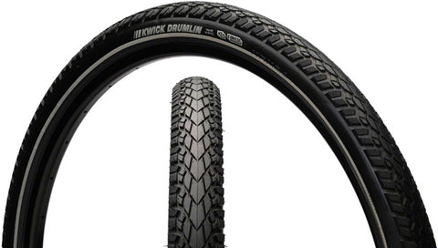 Kenda Kwick Drumlin Tire - 26 x 2.2, Clincher, Wire, Black/Reflective, 60tpi, KS