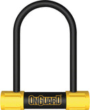 OnGuard BullDog Series U-Lock - 3.5 x 5.5", Keyed, Black/Yellow, Includes bracket