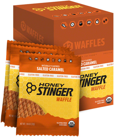 Honey Stinger Gluten Free Organic Waffle - Salted Caramel, Box of 12