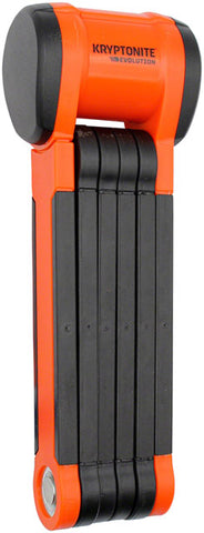 Kryptonite Evolution 790 Folding Lock - 90cm, Keyed, Inludes Click Tight Bracket, Black/Orange