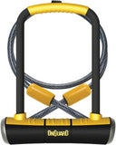 OnGuard PitBull Series U-Lock - 4.5 x 9", Keyed, Black/Yellow, Includes cable and bracket
