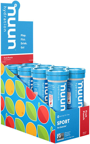Nuun Sport Hydration Tablets: Fruit Punch, Box of 8 Tubes