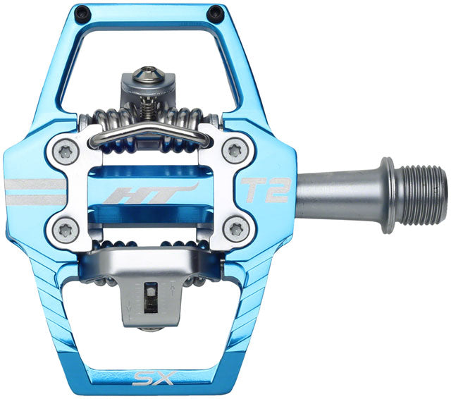 HT Components T2-SX Pedals - Dual Sided Clipless with Platform, Aluminum, 9/16