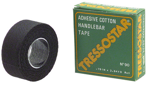 Tressostar Cotton Bar Tape - Black , Box of 10