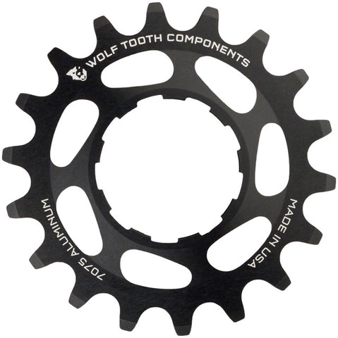 Wolf Tooth Single Speed Aluminum Cog: 18T, Compatible with3/32