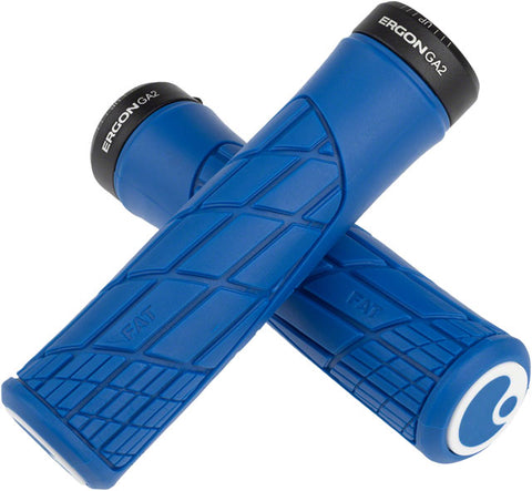 Ergon GA2 Fat Grips - Midsummer Blue, Lock-On