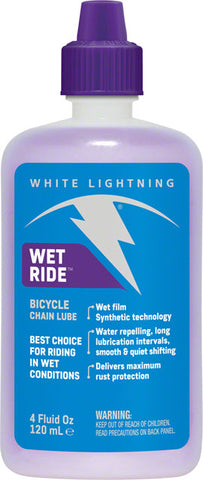 White Lightning Wet Ride Bike Chain Lube - 4 fl oz, Drip