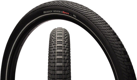 Kenda Kwick Seven.5 Tire - 27.5 x 1.75, Clincher, Wire, Black/Reflective, 60tpi, KS