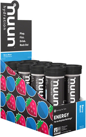 Nuun Energy Hydration Tablets - Berry Blast, Box of 8 Tubes