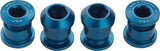 Wolf Tooth 1x Chainring Bolt Set - 6mm, Dual Hex Fittings, Set/4, Blue