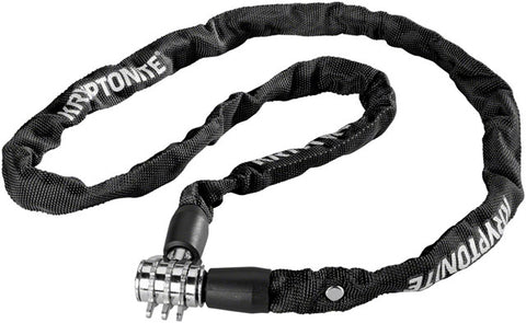 Kryptonite Keeper 411 Chain Lock with Combination: Black, 4 x 110cm