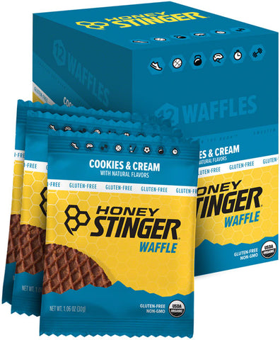 Honey Stinger Gluten Free Organic Waffle - Cookies and Cream, Box of 12