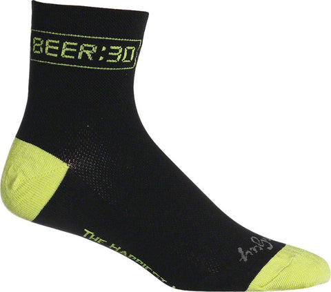SockGuy Classic Beer:30 Socks - 3 inch, Black, Small/Medium