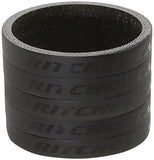 Ritchey WCS Carbon Headset Spacers 1-1/8, 5mm, Black, 5-pack