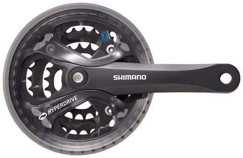 Shimano Acera FC-M361 Crankset - 170mm, 7/8-Speed, 42/32/22t, 104/64 BCD, Square Taper JIS Spindle Interface, Black