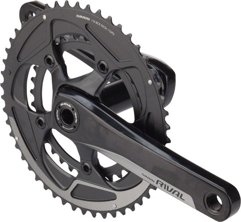 SRAM Rival 22 Crankset - 170mm, 11-Speed, 50/34t, 110 BCD, BB30/PF30 Spindle Interface, Black
