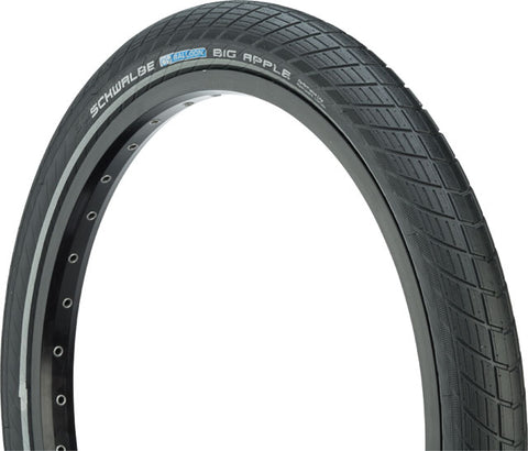 Schwalbe Big Apple Tire - 24 x 2, Clincher, Wire, Black/Reflective, RaceGuard, Endurance, E25