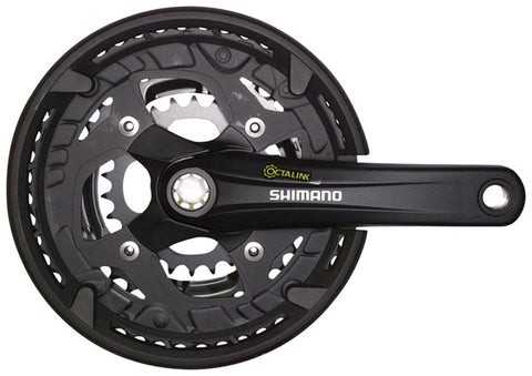 Shimano Alivio FC-T4010 Crankset - 175mm, 9-Speed, 48/36/26t, 104/64 BCD, Shimano Octalink V2 Spindle Interface, Black