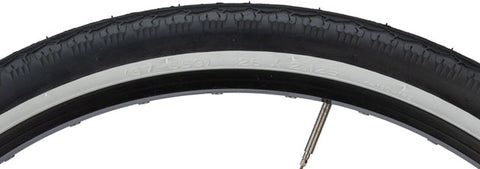 Kenda Cruiser K130 Tire - 26 x 2.125, Clincher, Wire, Black/White, 22tpi