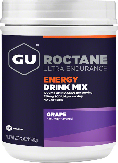 GU Roctane Energy Drink Mix - Grape, 12 Serving Canister