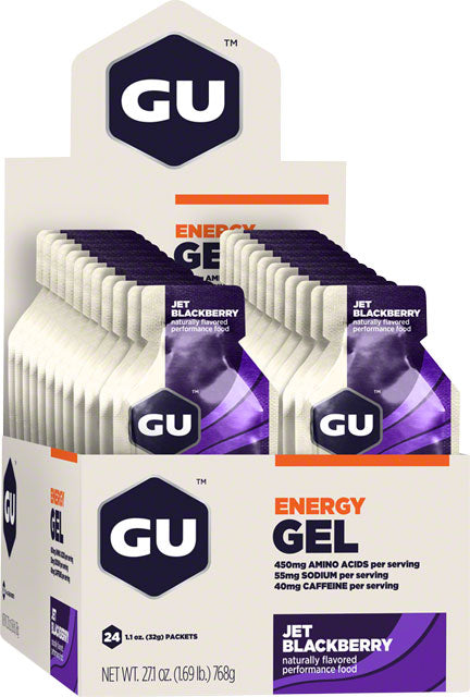 GU Energy Gel - Jet Blackberry, Box of 24