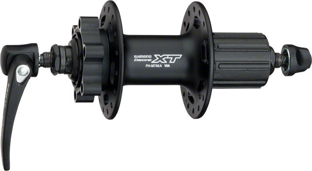 Shimano XT FH-M756-A Rear Hub - QR x 135mm, 6-Bolt, HG10, Black, 32H