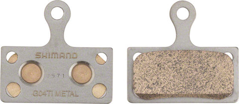 Shimano G04TI-MX Disc Brake Pads and Springs - Metal Compound, Titanium Back Plate, One Pair