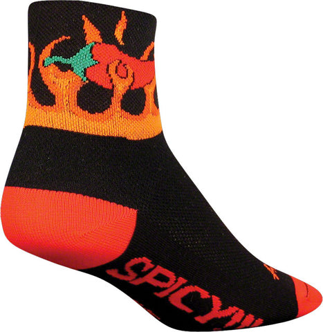 SockGuy Classic Spicy Socks - 3 inch, Black, Small/Medium