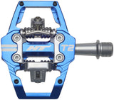 HT Components T2 Pedals - Dual Sided Clipless with Platform, Aluminum, 9/16", Royal Blue