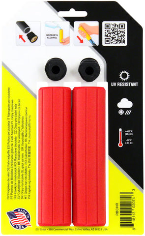 ESI Ribbed Chunky Grips - Red