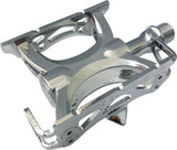 MKS Supreme Keirin Track Pedals - Aluminum, 9/16", Silver