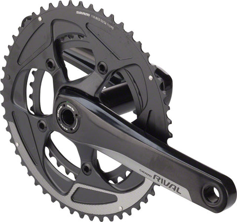 SRAM Rival 22 Crankset - 175mm, 11-Speed, 52/36t, 110 BCD, BB30/PF30 Spindle Interface, Black