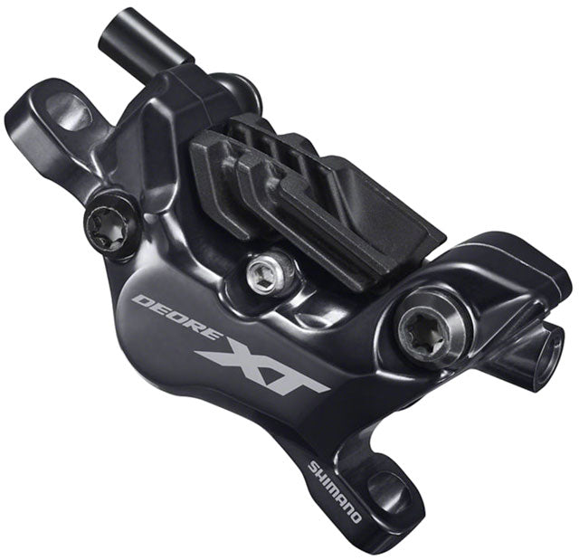 Shimano Deore XT BL-M8100/BR-M8120 Disc Brake and Lever - Rear, Hydraulic, Post Mount, 4-Piston, Finned Metal Pads, Black