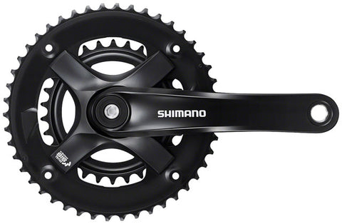 Shimano FC-TY-501-2 Crankset - 175mm, 7/8-Speed, 46-30t, Riveted, Square Taper JIS Spindle Interface, Black