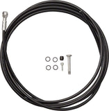 Magura Hydraulic Brake Hose - 2500mm, For MT4 to MT TRAIL SL, Pressed Banjo Fitting, Black