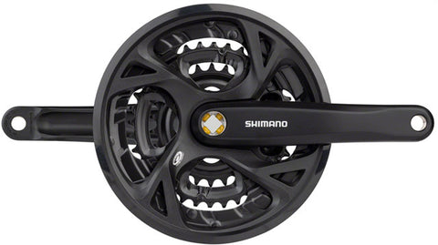 Shimano Acera FC-M371-L Crankset - 175mm, 9-Speed, 48/36/26t, Riveted, Square Taper JIS Spindle Interface, Black