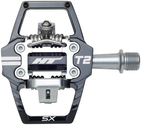 HT Components T2-SX Pedals - Dual Sided Clipless with Platform, Aluminum, 9/16