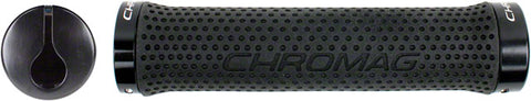 Chromag Basis Grips - Black, Lock-On