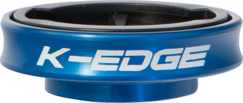 K-EDGE Gravity Stem Cap Mount for Garmin Quarter Turn Type Computers, Blue