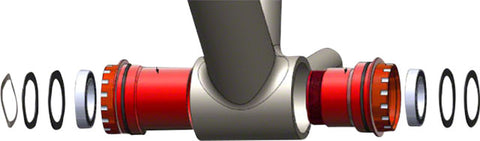 Wheels Manufacturing PressFit 30 to Shimano Thread-Together Bottom Bracket with ZERO Ceramic Hybrid Bearings, Black