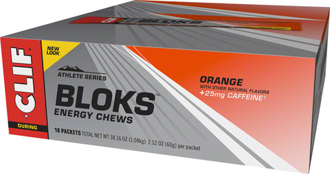 Clif Shot Bloks: Orange with 25mg Caffeine Box of 18