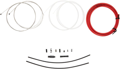 Jagwire Elite Sealed Shift Cable Kit -  SRAM/Shimano, Ultra-Slick Uncoated Cables, Red