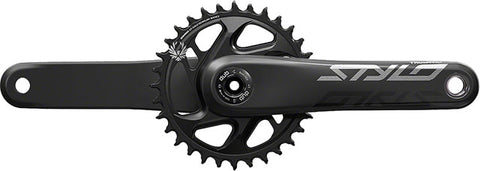 TruVativ STYLO Carbon Eagle Fat Bike Crankset - 175mm, 12-Speed, 30t, Direct Mount, DUB Spindle Interface, For 190mm Rear Spacing, Black