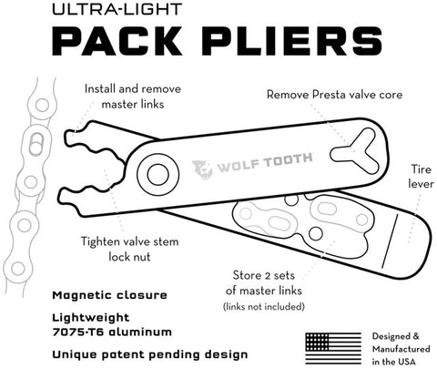 Wolf Tooth Masterlink Combo Pack Pliers, Red