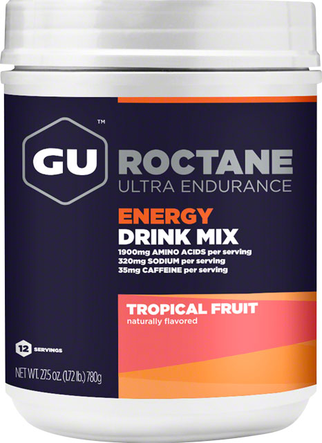 GU Roctane Energy Drink Mix - Tropical, 12 Serving Canister